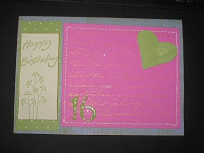 Birthday Card for colour challenge
