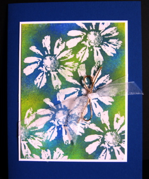 Clear emboss and sponging