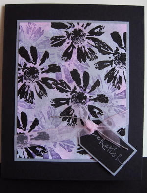 Black emboss resist, stamping off
