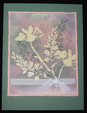 Pastel emboss resist bouquet