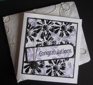 Black emboss resist and stamping off